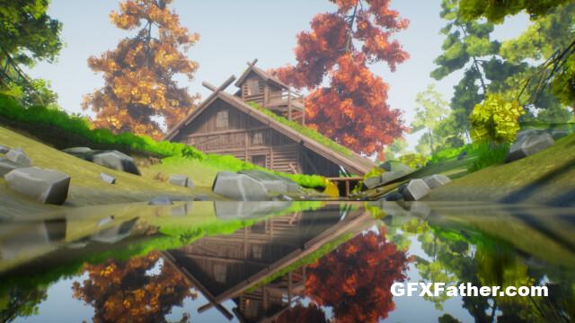 Unreal Engine Stylized Log Cabin