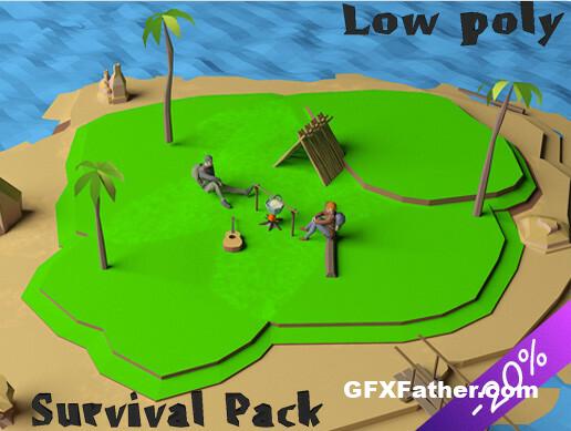Unity Assets Survival Low Poly Pack v1.0
