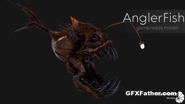 Unreal Engine Fish low poly model Anglerfish lowpoly