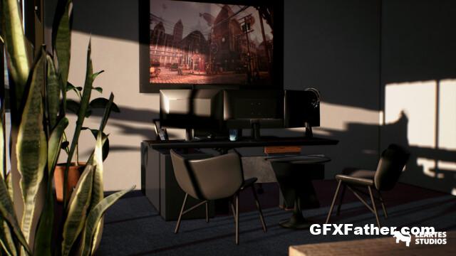 Unreal Engine Leartes Office Environment + ULAT ( Office Equipments , Office Interior )
