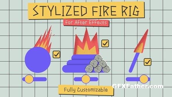 Fully Customizable Stylized 2d Fire Rig 51996925 for After Effects