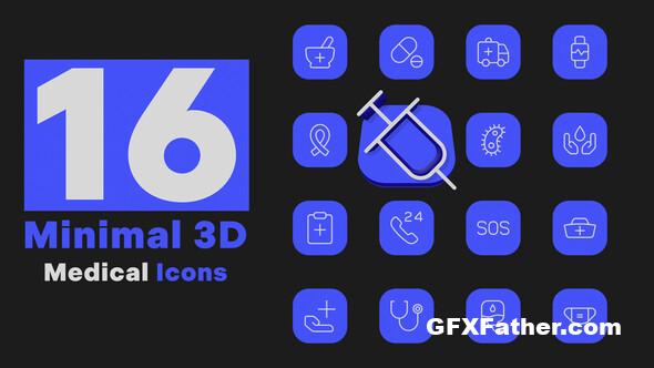 Minimal 3D - Medical Icons Set 2 52048982 for After Effects