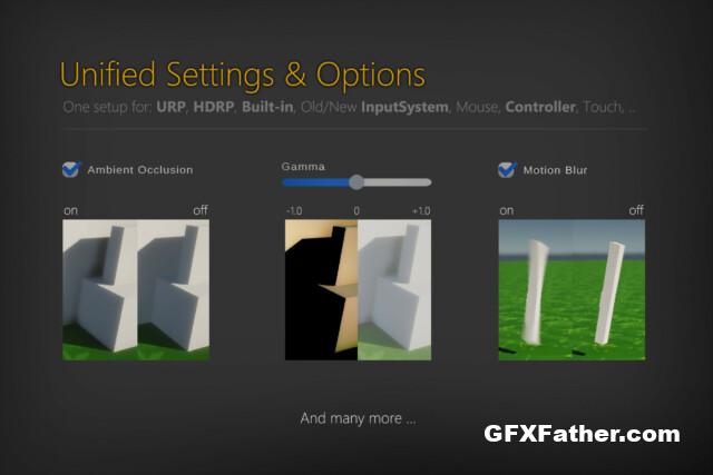 Unity Assets Unified Settings Game Options UI v1.10.0
