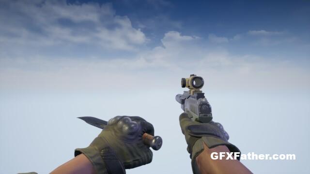 Unreal Engine FPS Pistol And Knife Animations